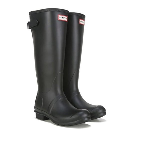 Hunter Black Size 9 Original Tall' Rain Boot with Hunter Socks - Picture 1 of 9